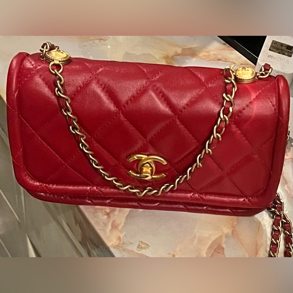 CHANEL Mini Square Twist your Buttons Flap Shoulder/Crossbody Bag - Picture 4 of 16